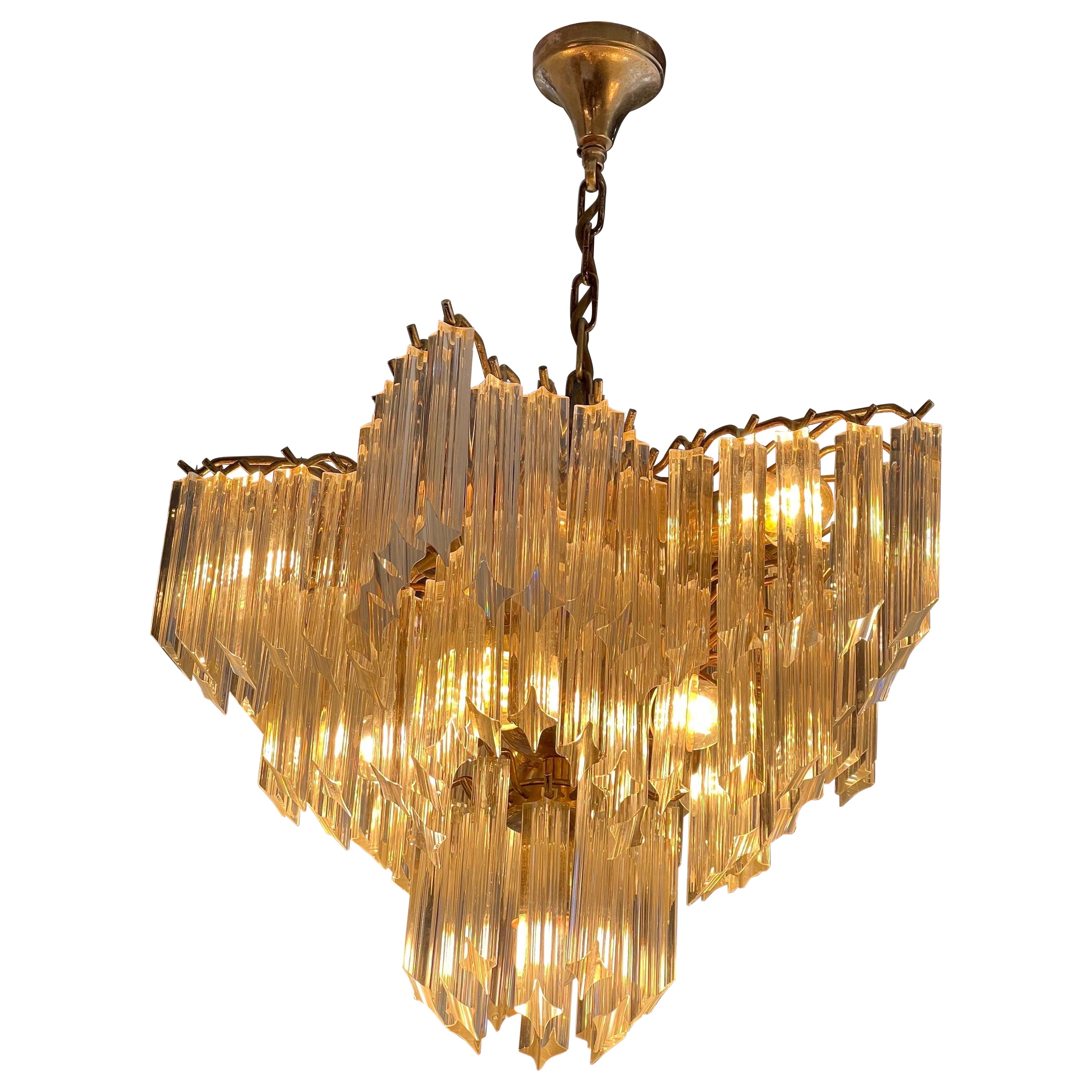 Venini 3 Tier Murano Glass Pendant