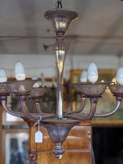 Venini 6-Light Murano Glass Chandelier, c.1925