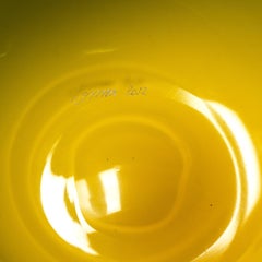 VENINI 90° Anniversary vase Fazzoletto Yellow Blue Murano Glass Signed 2012