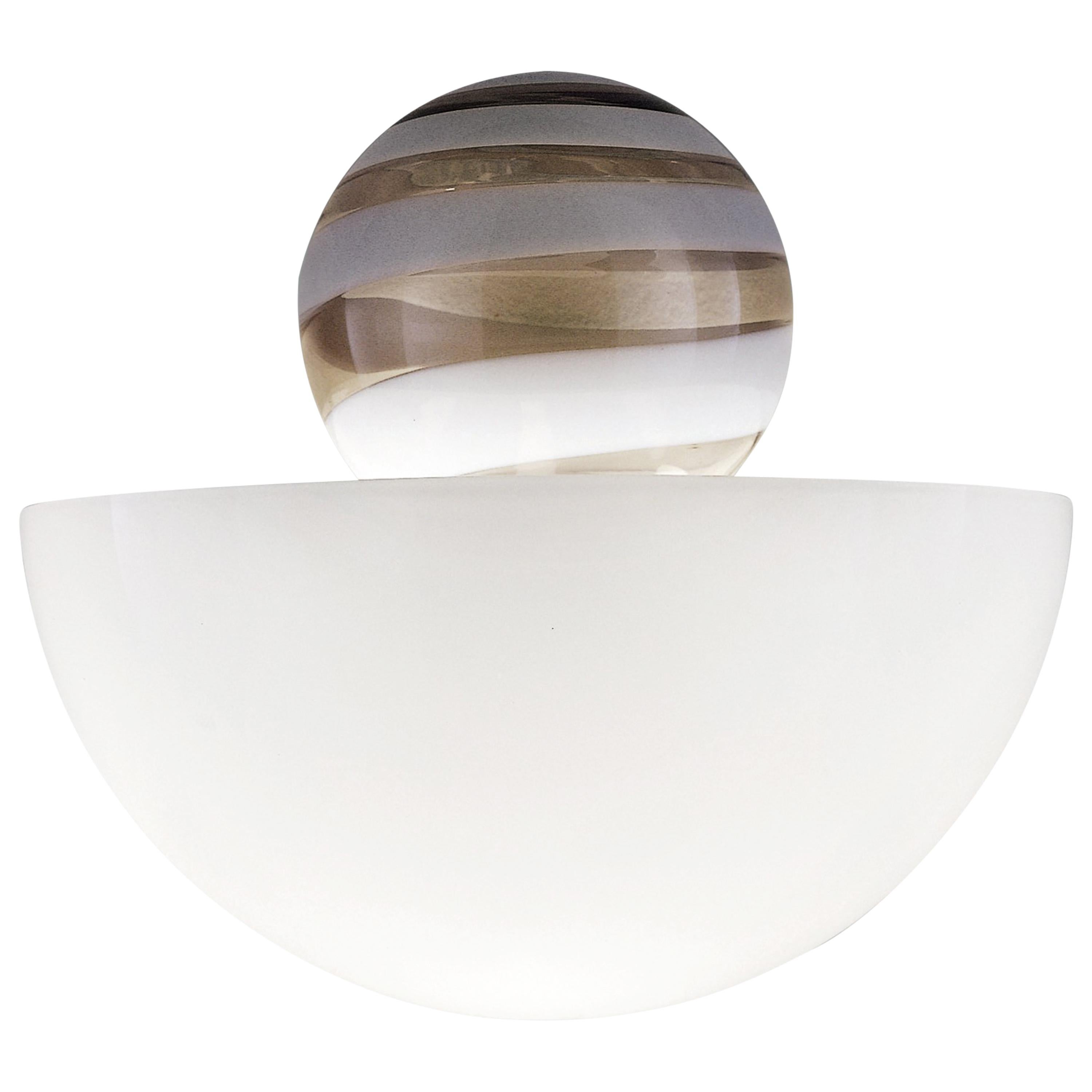 Venini Abaco Applique Wall Light in White by Monica Guggisberg & Philip Baldwin For Sale