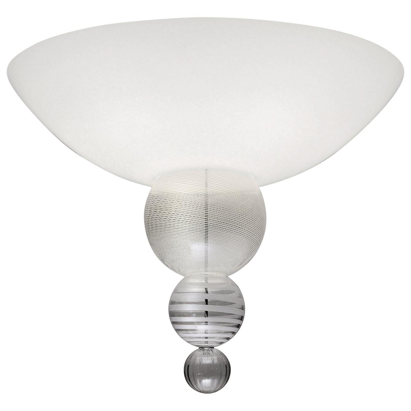 Venini Abaco Ceiling Light in Milk White by Monica Guggisberg & Philip Baldwin