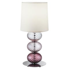 Venini Abat-Jour Bedside Table Light in Light Pink Glass