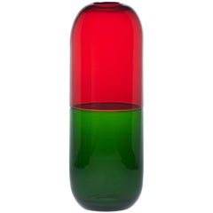 Venini Adrenalina Happy Pills Vase in Red and Green by Fabio Novembre