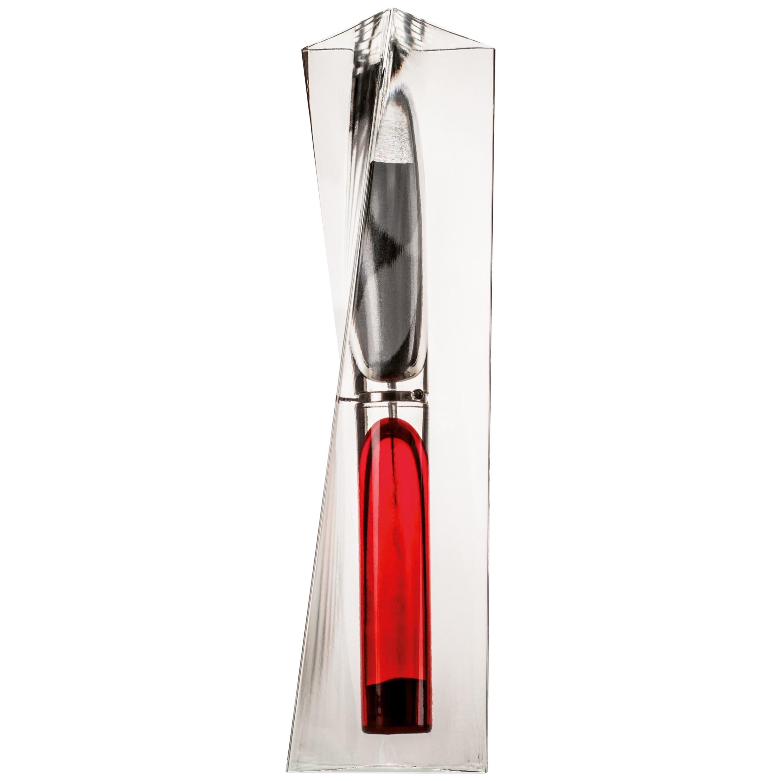 Venini Ando Time Sanduhr in Kristall und Rot von Tadao Ando im Angebot