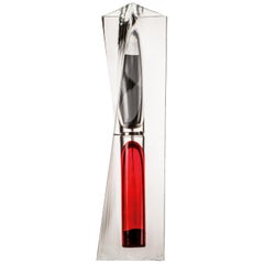 Venini Ando Time Hourglass in Crystal and Red by Tadao Ando