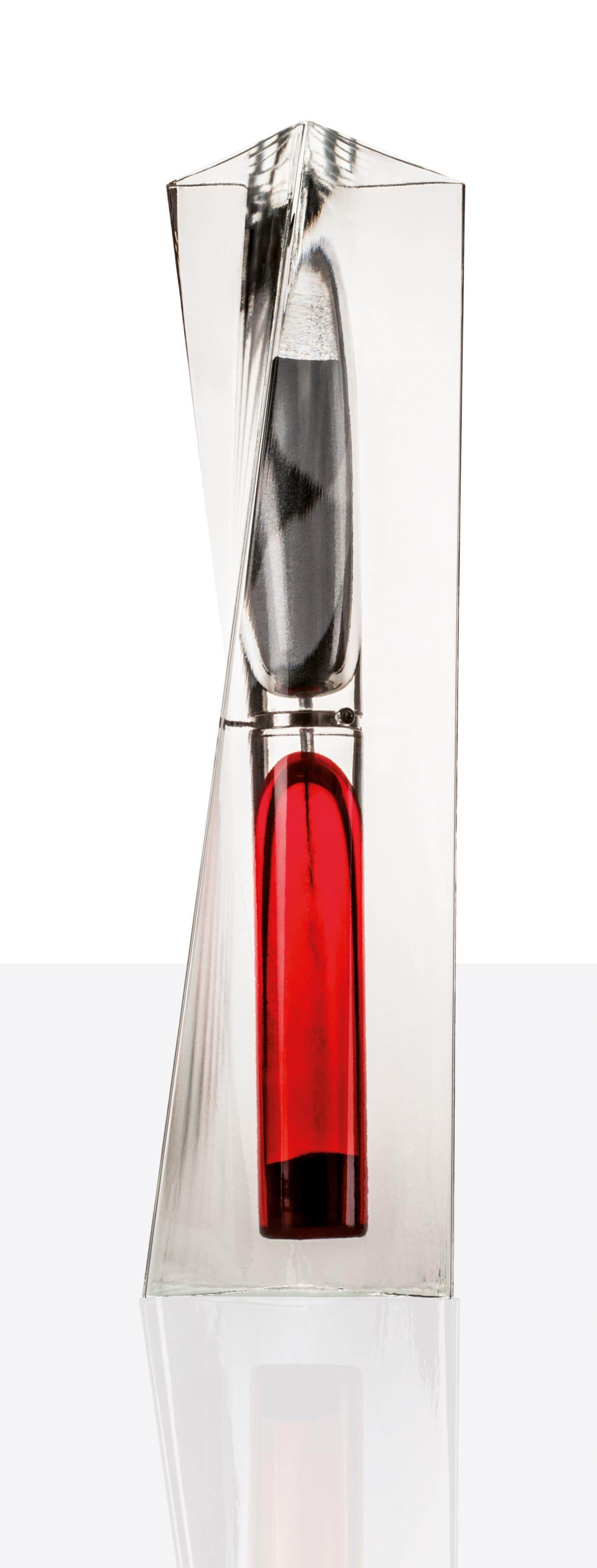 Modern Venini Ando Time Hourglass in Grape and Red by Tadao Ando  For Sale