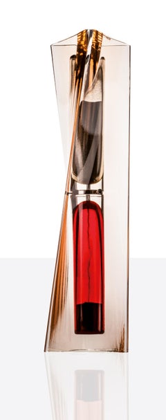 Reloj de arena Venini Ando Time en rosa y rojo by Tadao Ando