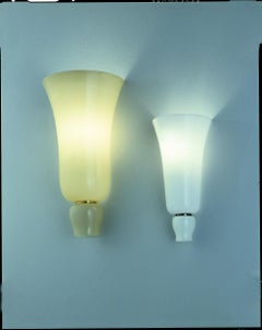 Petit applique Anni Trenta de Venini en blanc laiteux