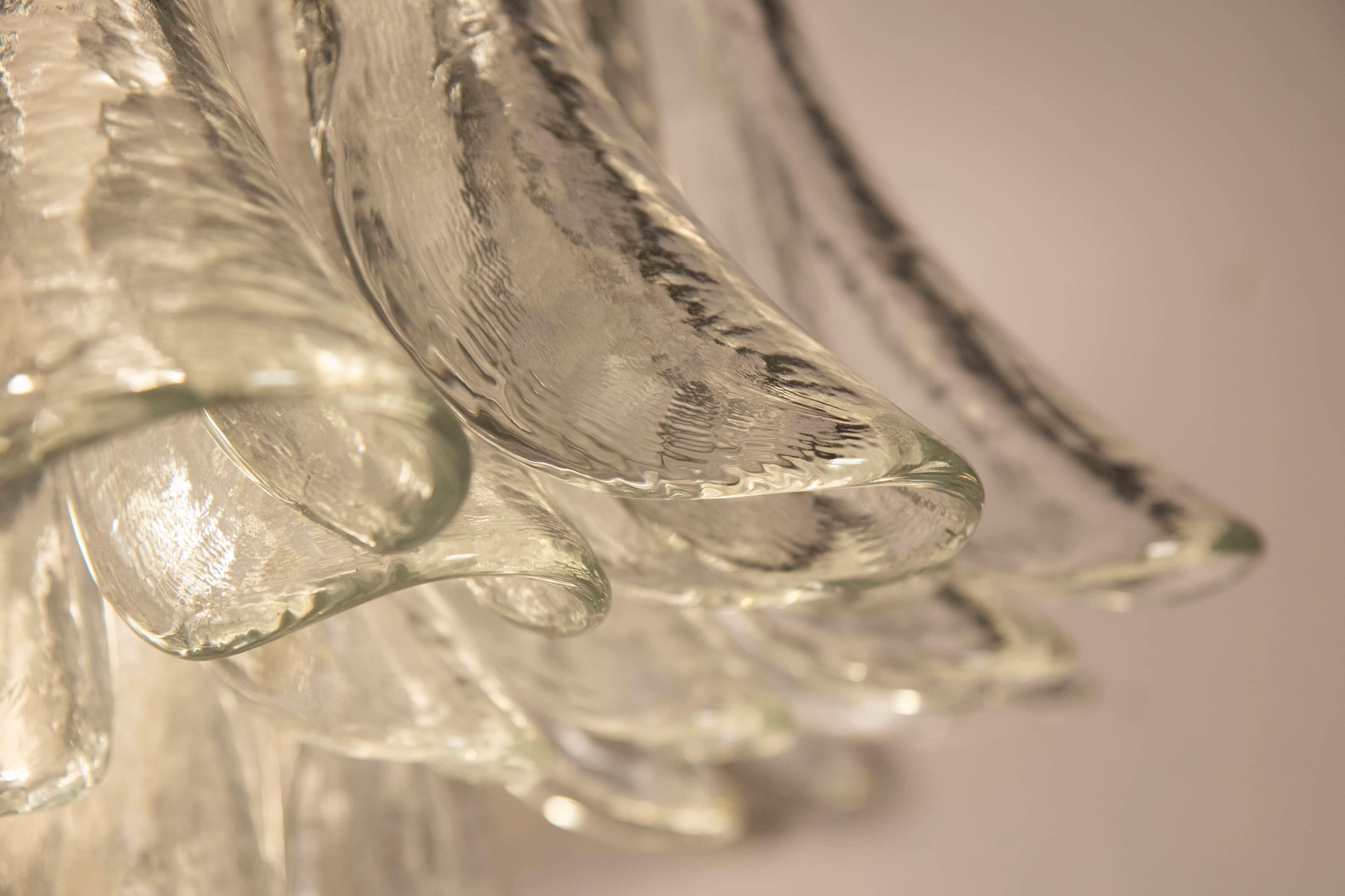 Venini Appliques 1970s Transparent Glass Petals - Large For Sale 4