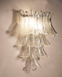 Venini appliques 1970s transparent glass Petals - small