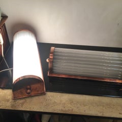 VENINI  Art Deco ‘Sconces MURANO GLASS RAME SMALTATO 1930 Italy