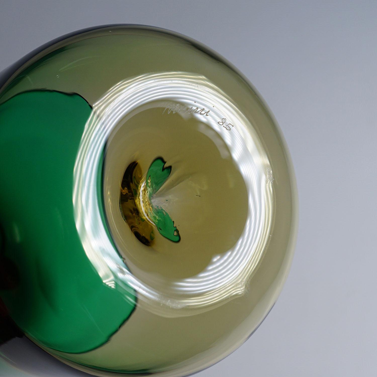 Metà XX secolo Vaso in vetro artistico 'Bolle' di Tapio Wirkkala per Venini, Murano 1966 in vendita