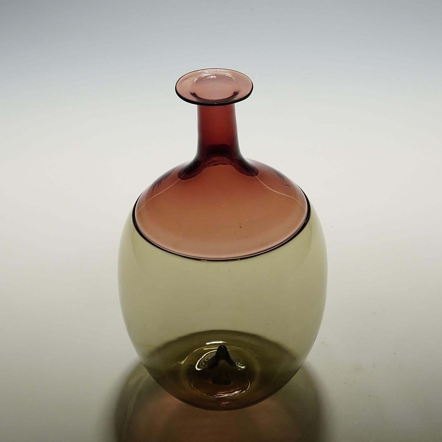 Mid-Century Modern Venini Art Glass Vase 'Bolle ' by Tapio Wirkkala for Venini, Murano For Sale