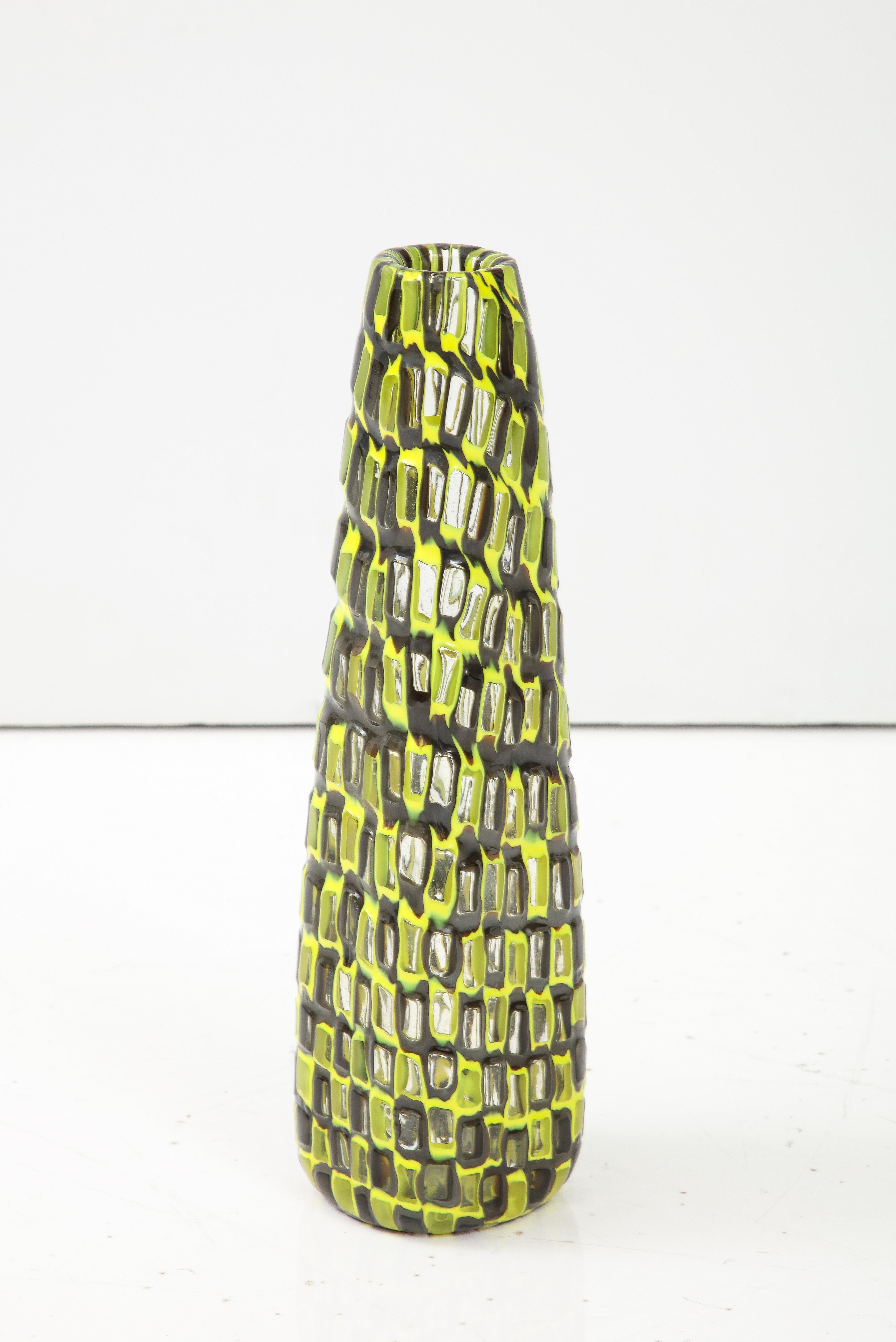 Modern Venini Art Glass Vase, signed For Sale