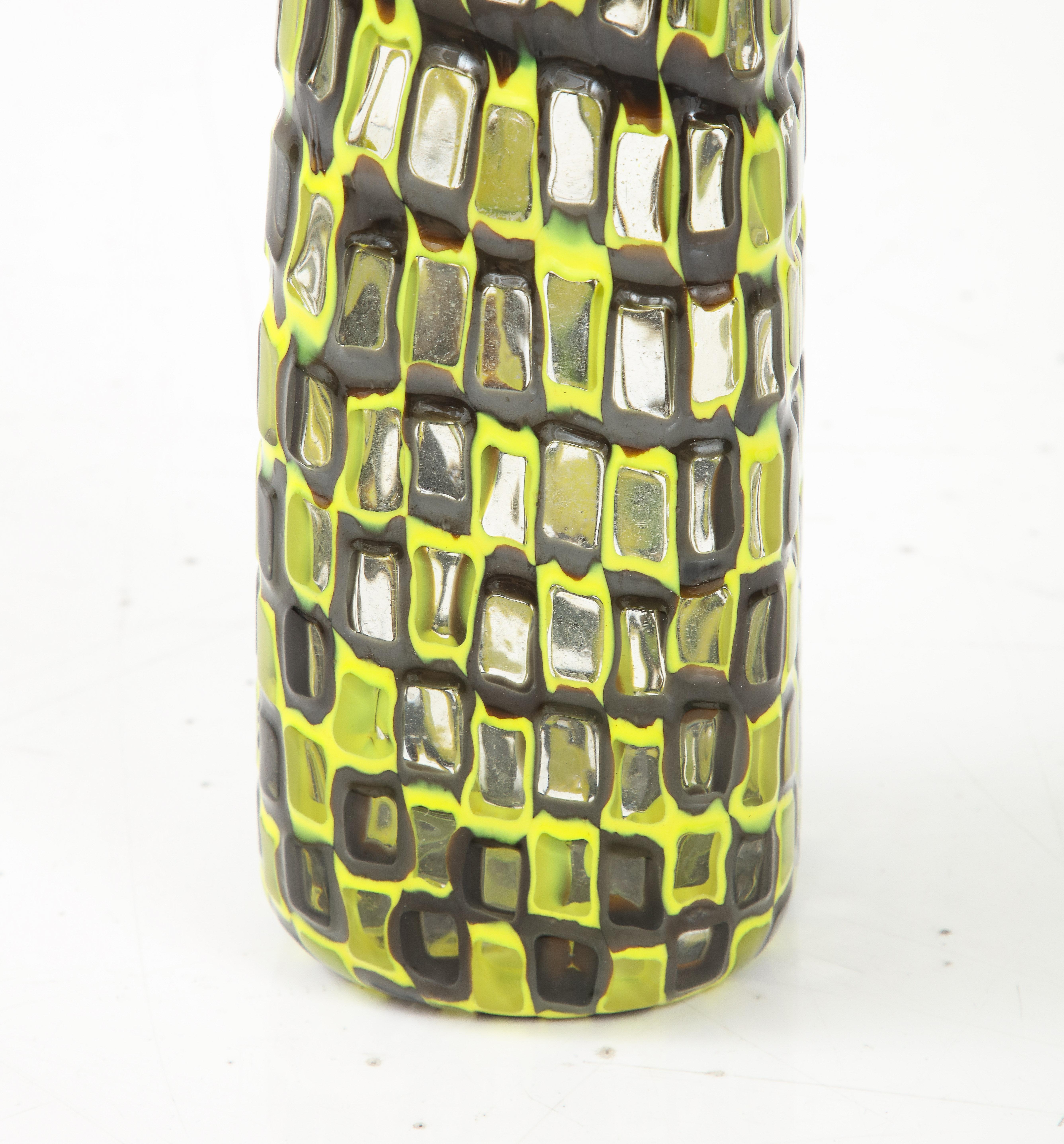 Murano Glass Venini Art Glass Vase, signed For Sale
