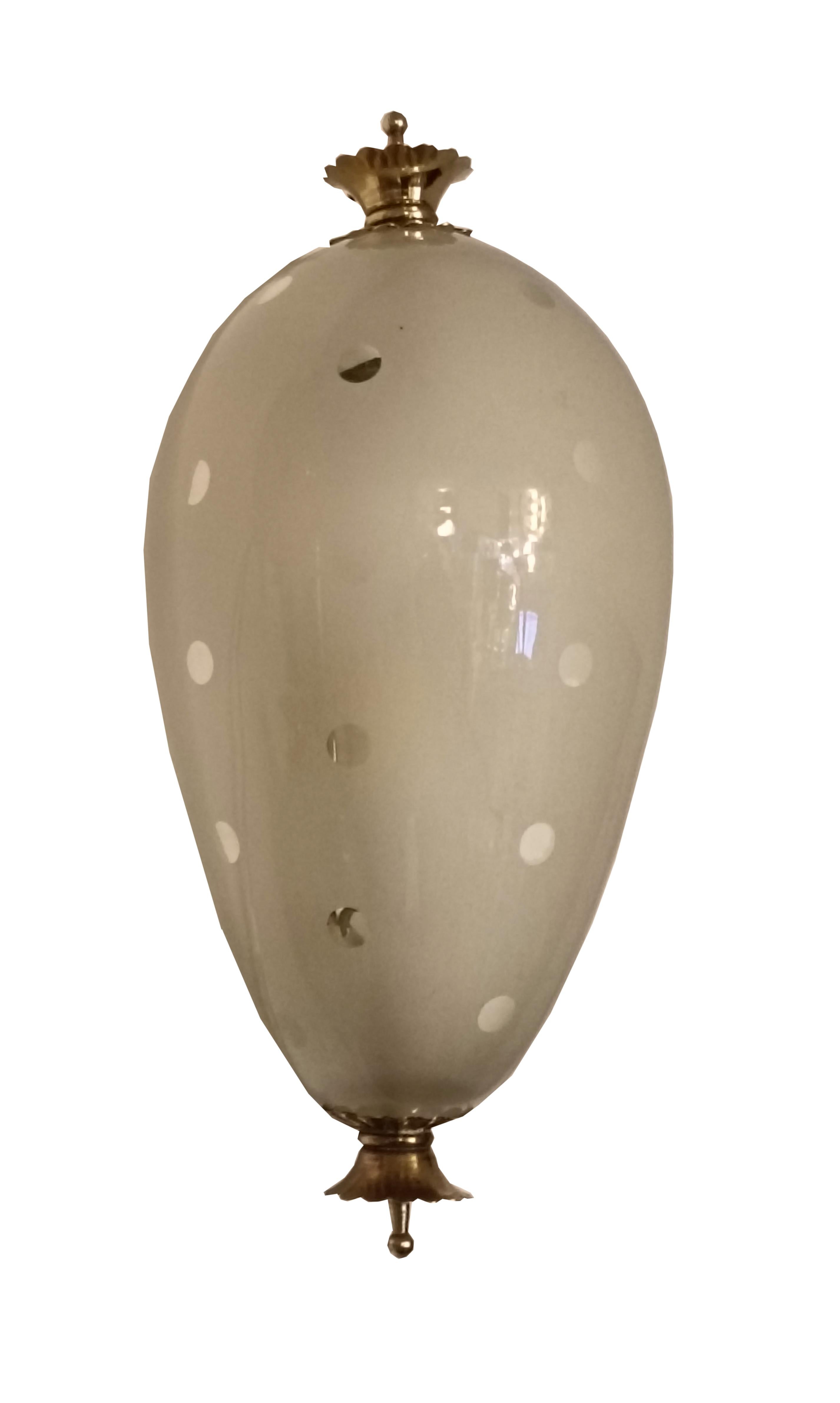 Mid-Century Modern Venini Attrib.Paire d'appliques en verre de Murano et laiton, Italie 40 en vente