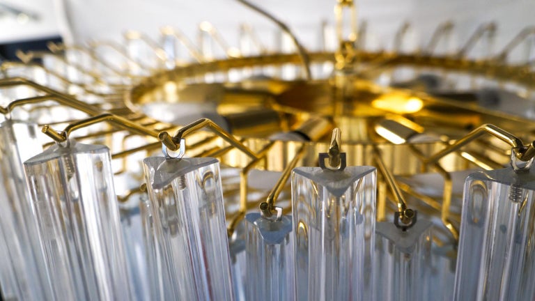 Venini Attributed Crystal Murano Glass 