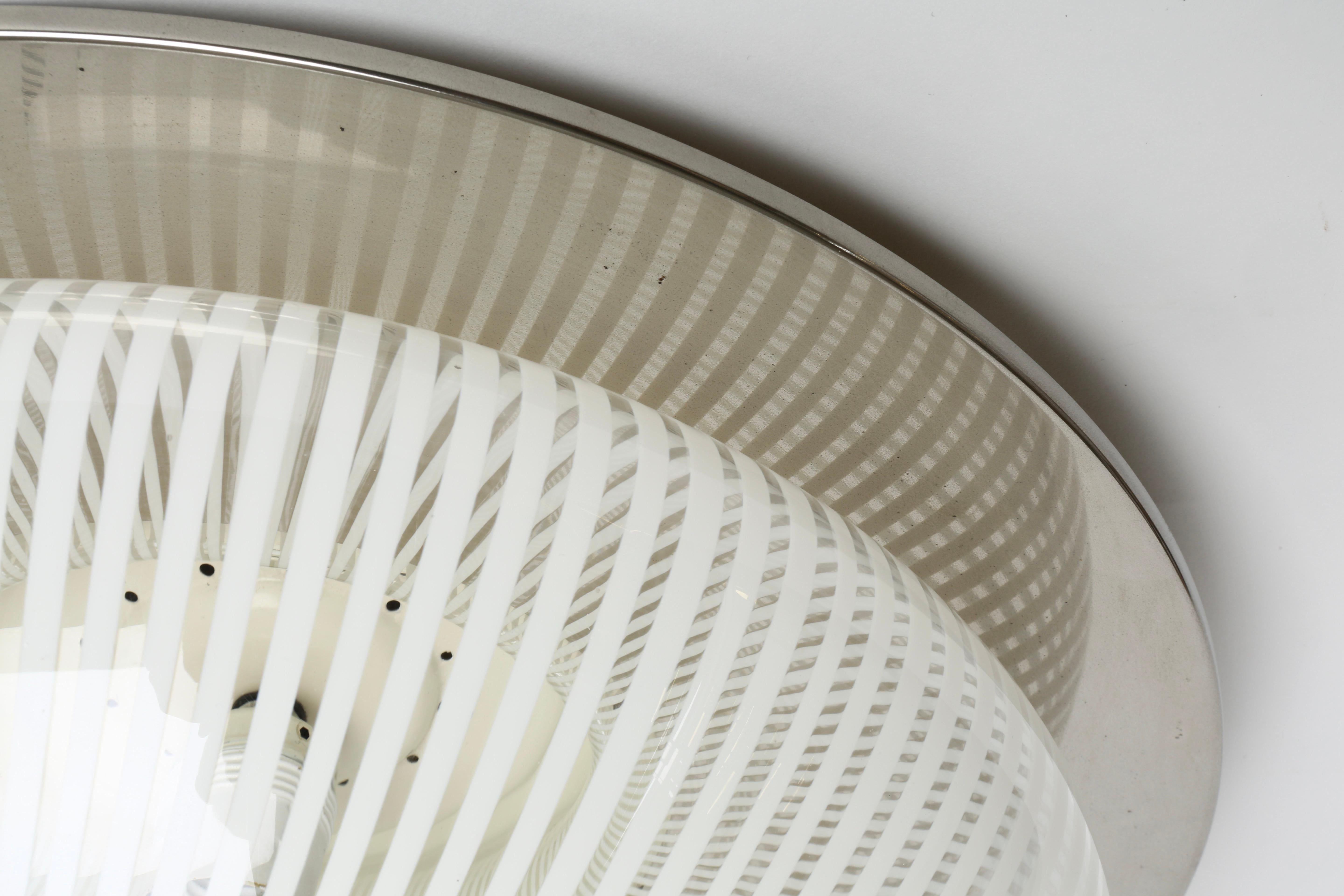 Venini attributed Murano Glass flush mount light, Iatly circa 1960s For Sale 2