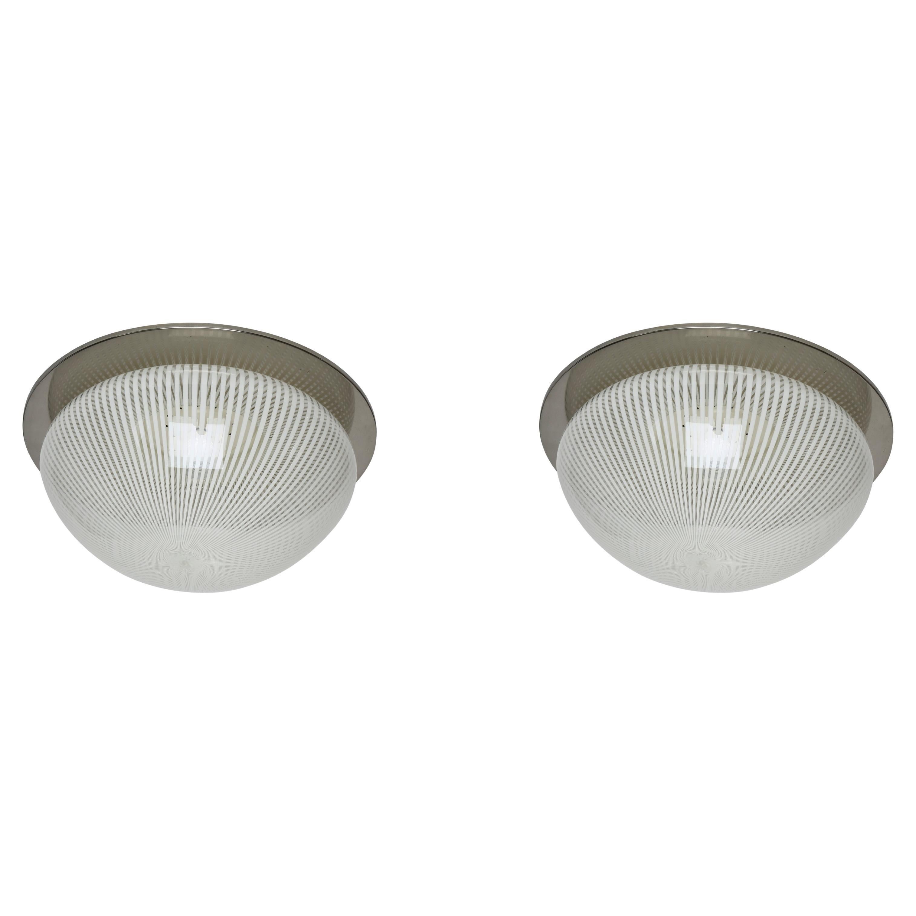 Venini ha attribuito a Murano una lampada da incasso in vetro, Italia, circa 1960 in vendita