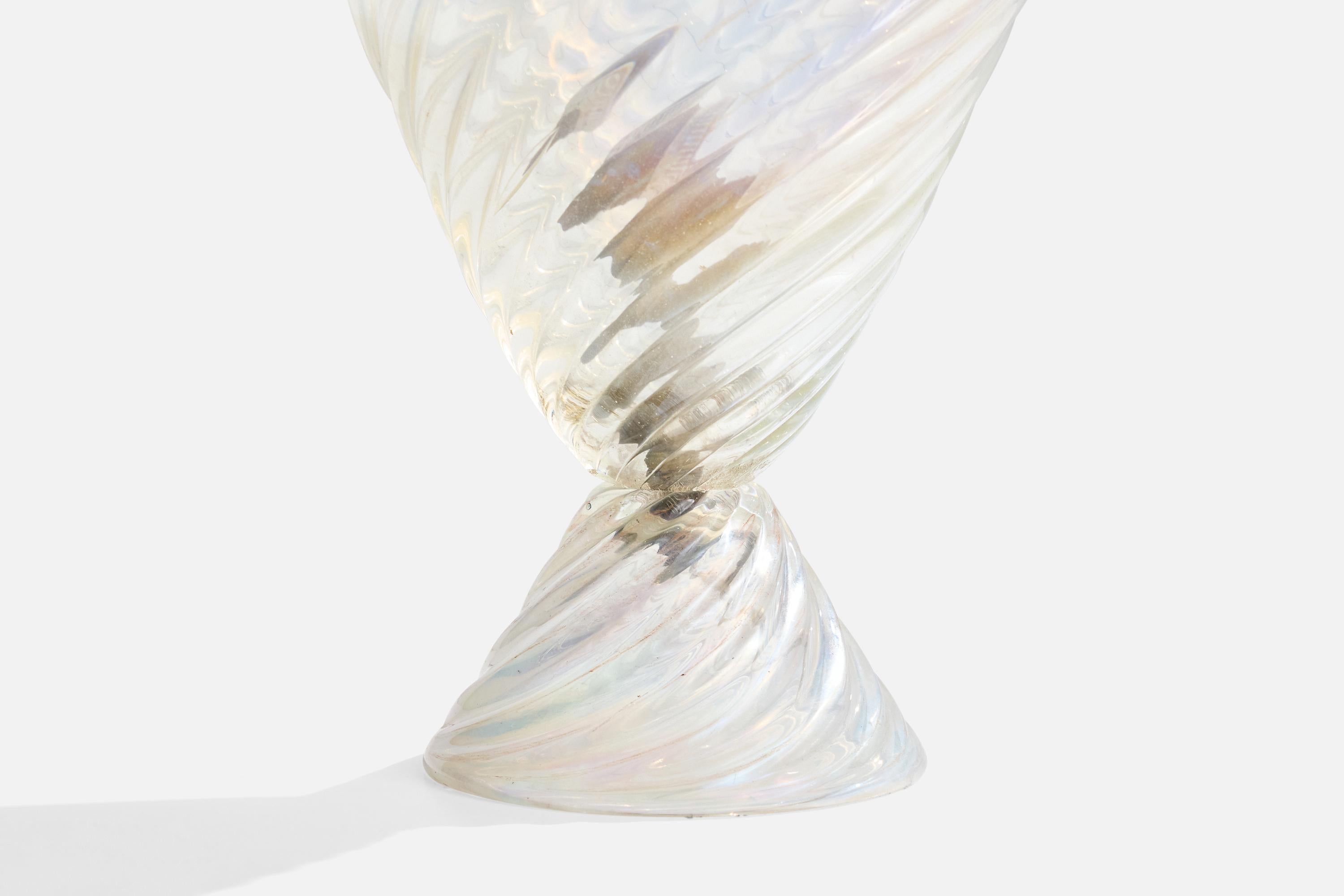 Atribución Venini, Lámpara de mesa, Cristal, Italia, Años 30 Vidrio en venta