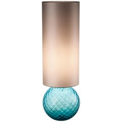 Venini Balloton Table Light in Aquamarine with Shade