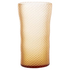 Venini Battuto a Nido d'Ape 524.26 Pesca Murano Glass Vase Carlo Scarpa /Damiani