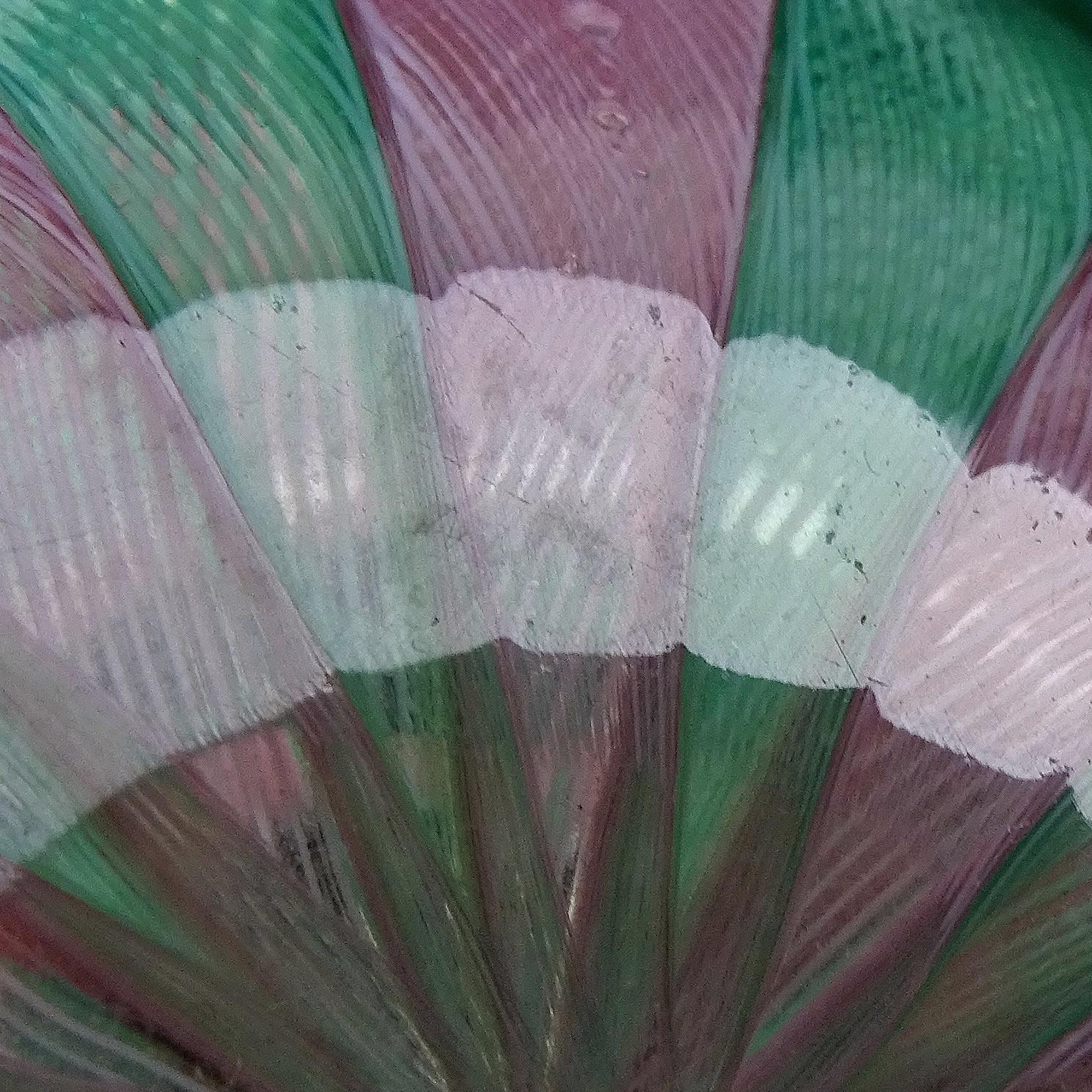Venini Bianconi Murano Italian Art Glass Fazzoletto Handkerchief Ribbons Vase 2