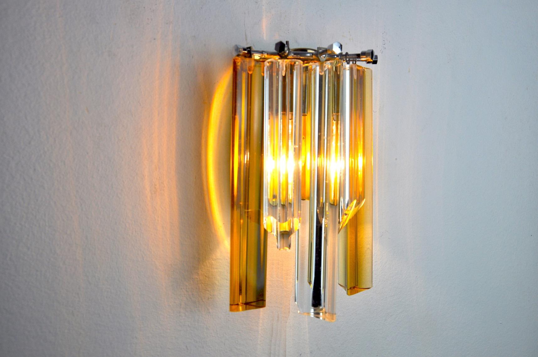 Lámpara de pared Venini Bicolor, Italia, 1970 en venta 1