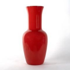 VENINI grande Vaso Opalino di Paolo Venini, Vetro di Murano soffiato, Italia, firmato 2004