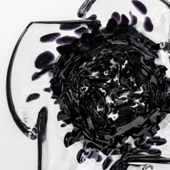 Venini Bloom 696.03 Nero/Cristallo – Glass Centerpiece Marco Piva – Damiani