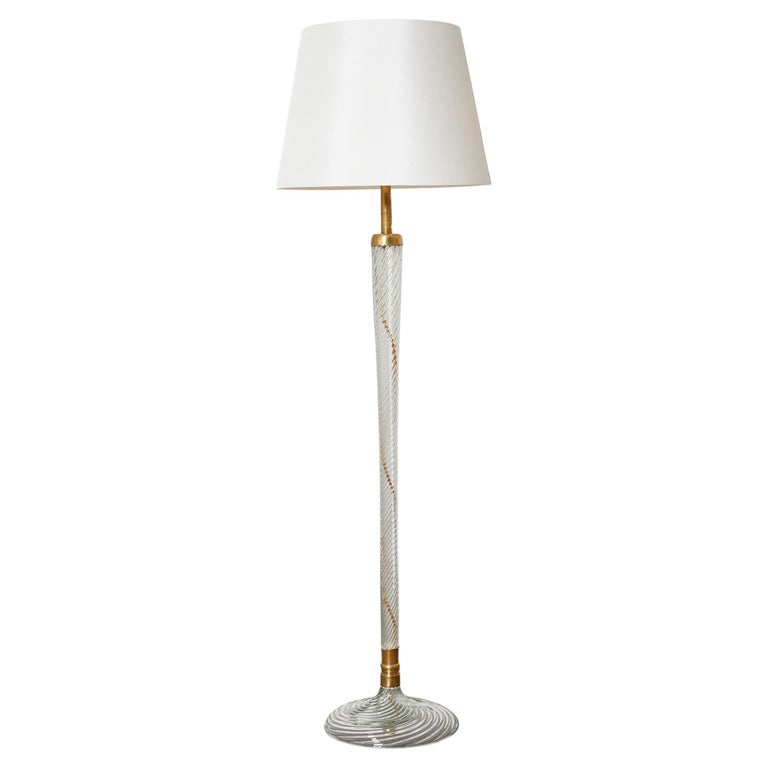 Venini blown glass floor lamp model n° 529 attributed to Carlo Scarpa ...