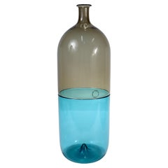 Venini Blue & Gray Incalmo Glass Bolle Vase by Tapio Wirkkala - 503.01
