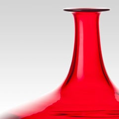 Venini Bolle 502.01 Glass Vase, Pagliesco & Red - Design Tapio Wirkkala