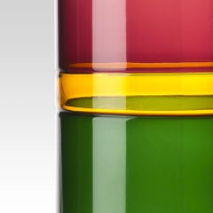 Venini Bolle 503.00 Glass Vase, Violet, Amber & Apple Green - Tapio Wirkkala