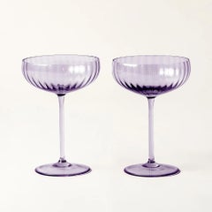 Venini Bollicine 343.25 Lilac – Set of 2 Champagne Glasses – Damiani