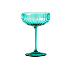Venini Bollicine 343.25 Mint Green – Set of 2 Champagne Glasses – Damiani