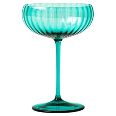 Venini Bollicine 343.25 Mint Green – Set of 2 Champagne Glasses – Damiani