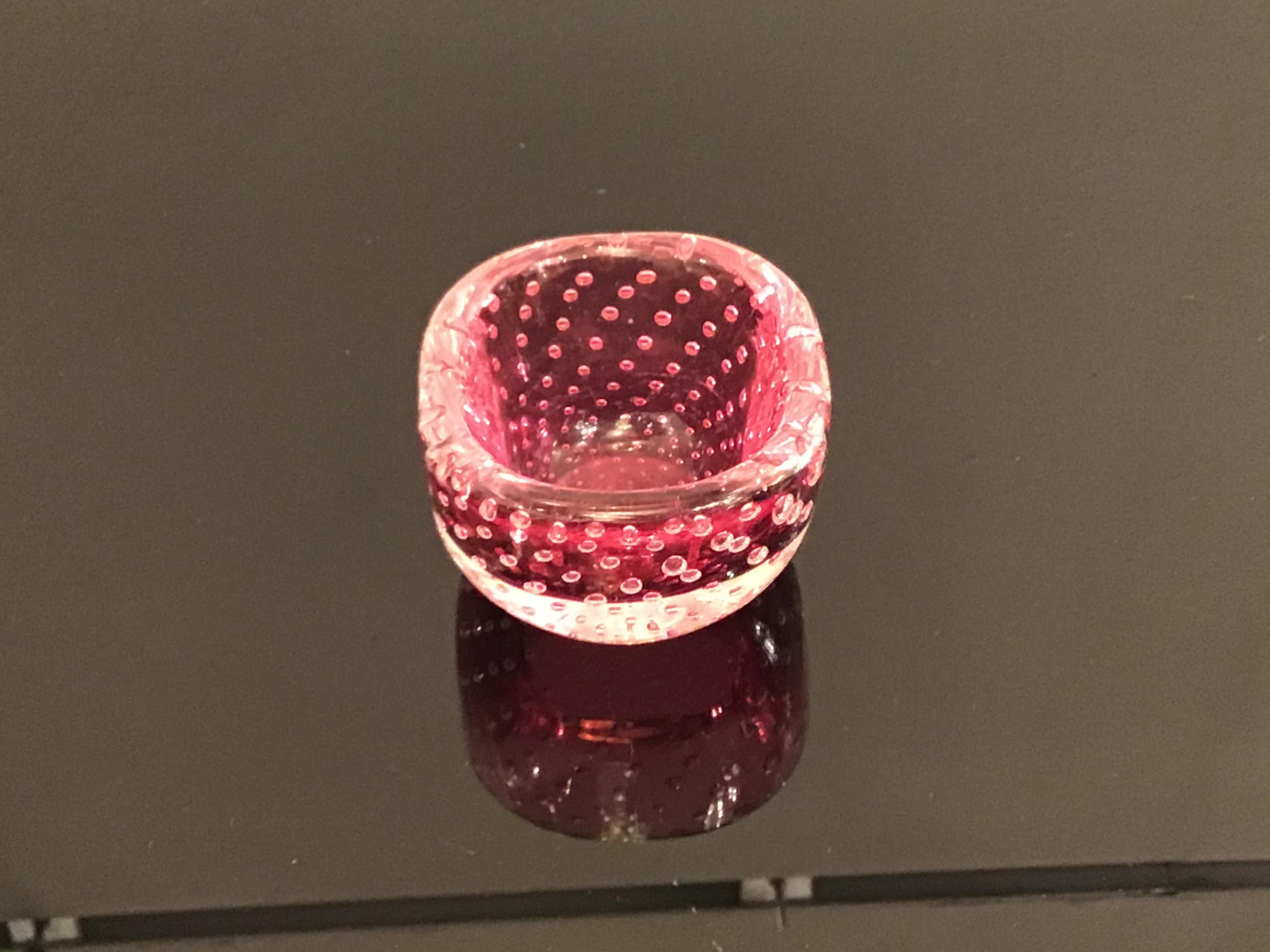 Venini Bowl Amethyst Murano Glass, 1950, Italy 1