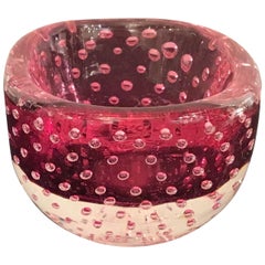 Venini Bowl Amethyst Murano Glass, 1950, Italy