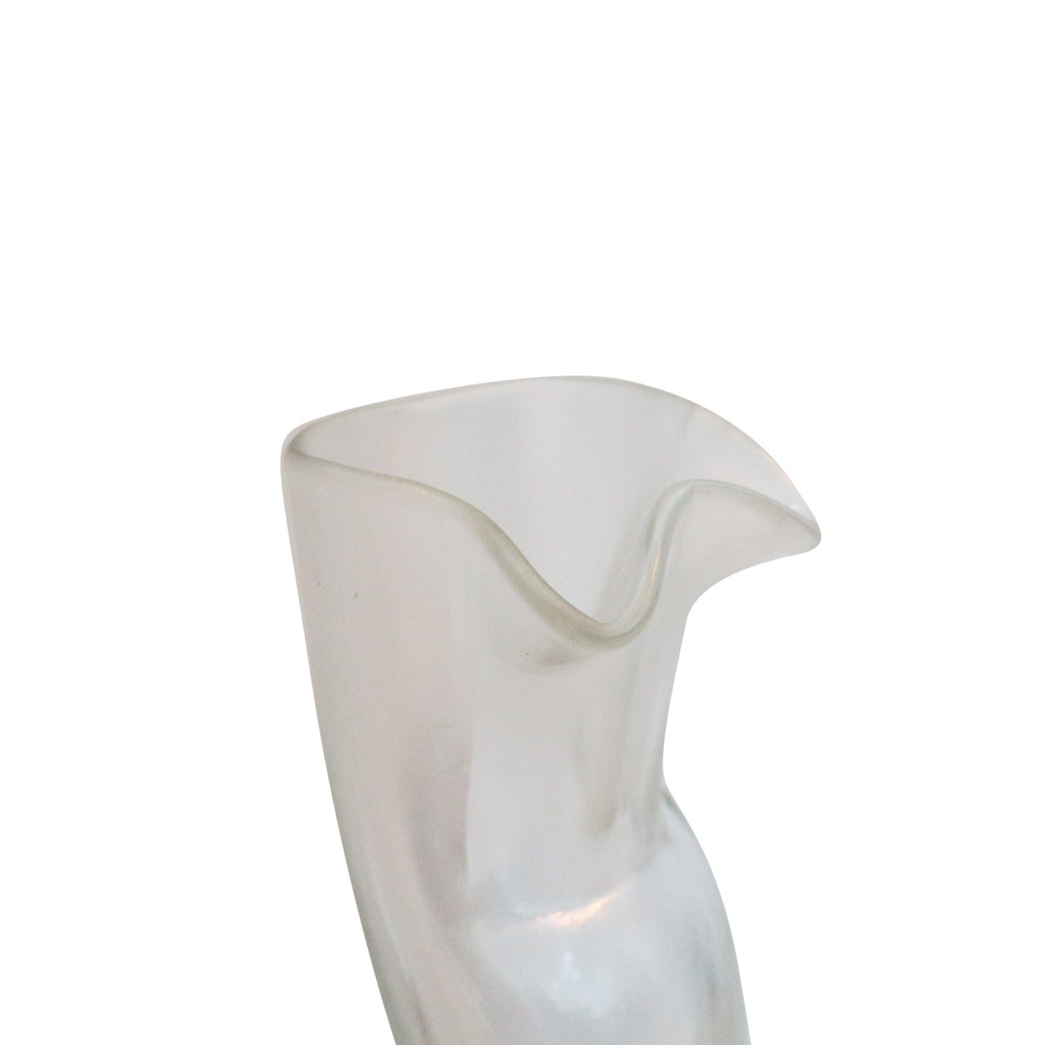 Mid-Century moderno VENINI Di Fulvio Bianconi Murano Vaso Torso Donna Soffiato Iridescente Vetro d'Arte in vendita