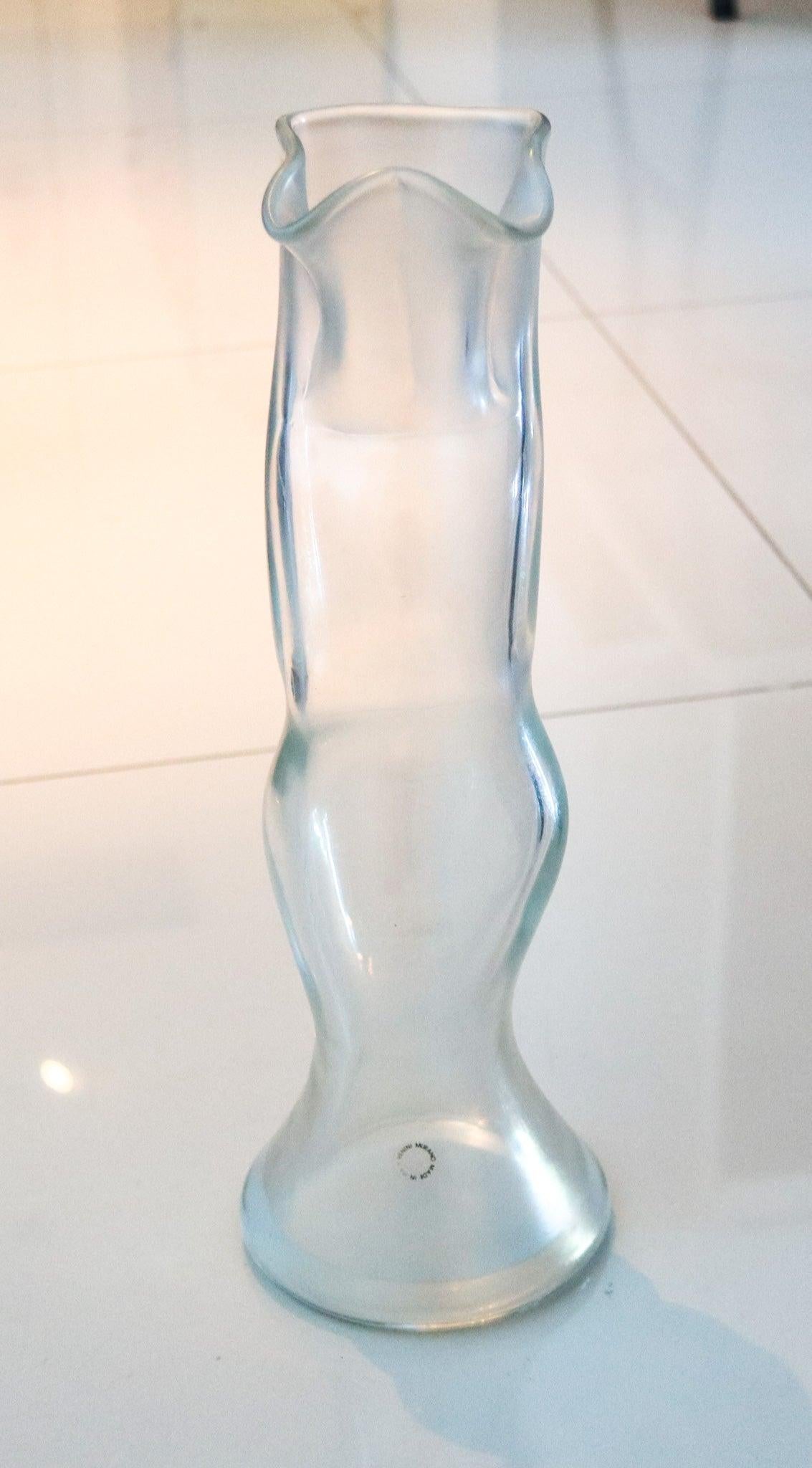 VENINI Di Fulvio Bianconi Murano Vaso Torso Donna Soffiato Iridescente Vetro d'Arte In condizioni ottime in vendita a Miami, FL
