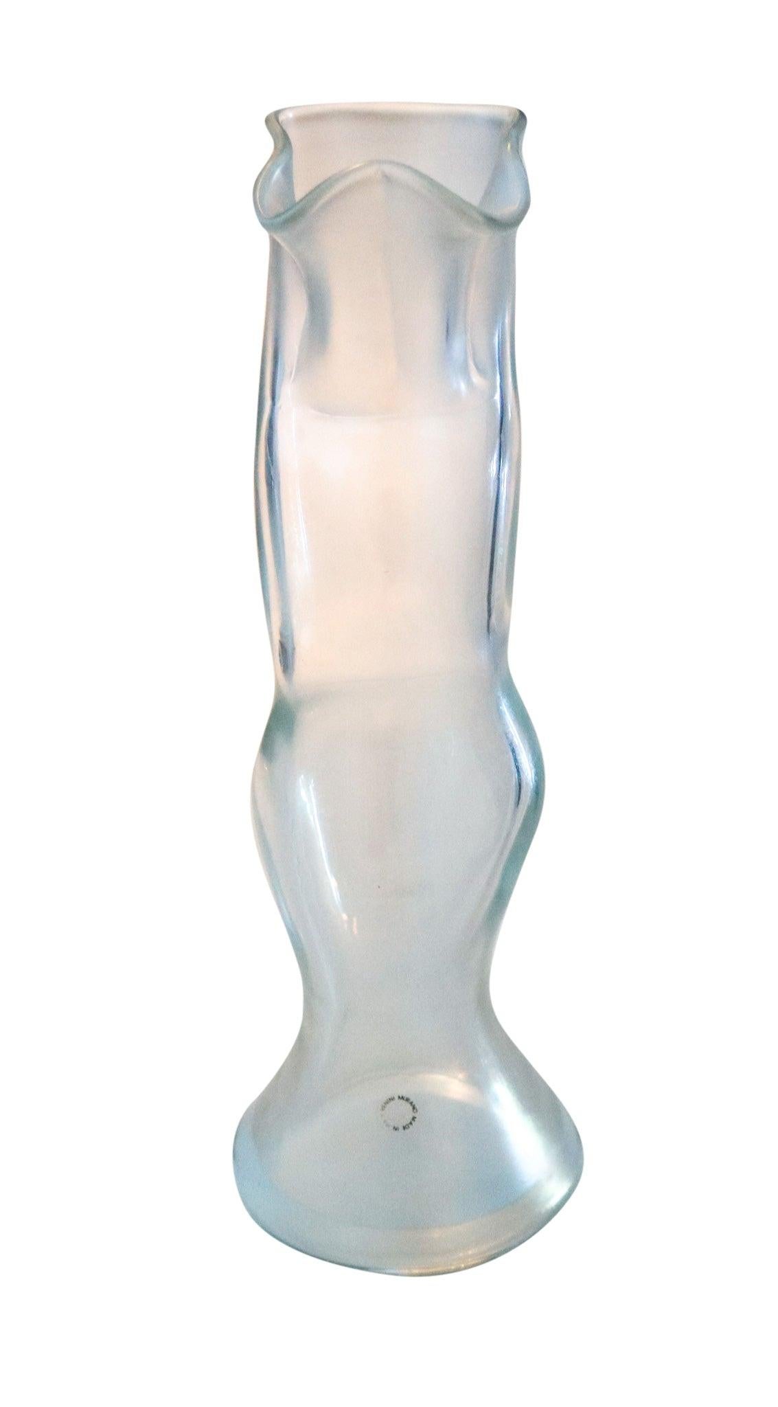 Fine XX secolo VENINI Di Fulvio Bianconi Murano Vaso Torso Donna Soffiato Iridescente Vetro d'Arte in vendita