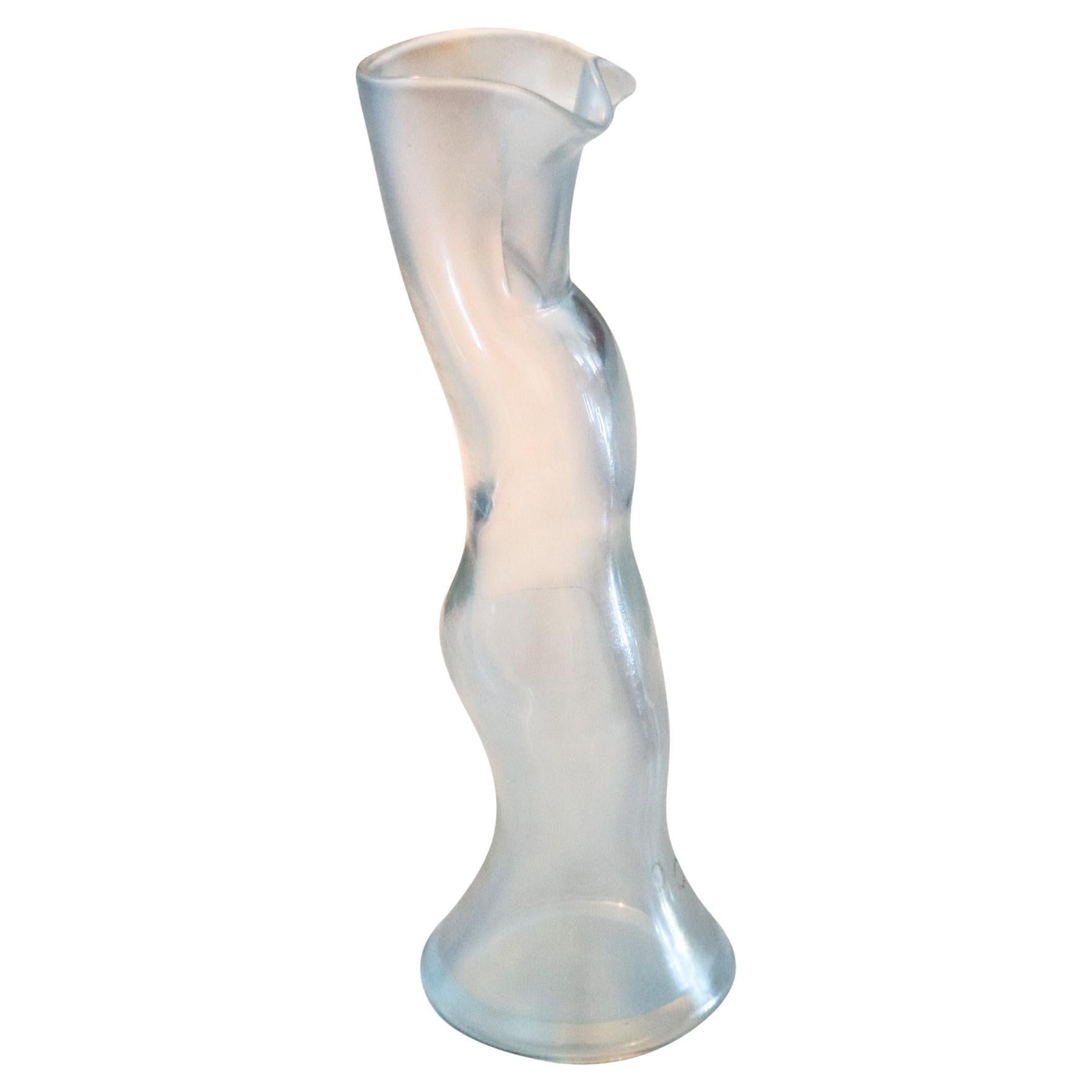 VENINI By Fulvio Bianconi Murano Women Torso Vase Soffiato Iridescent Art Glass