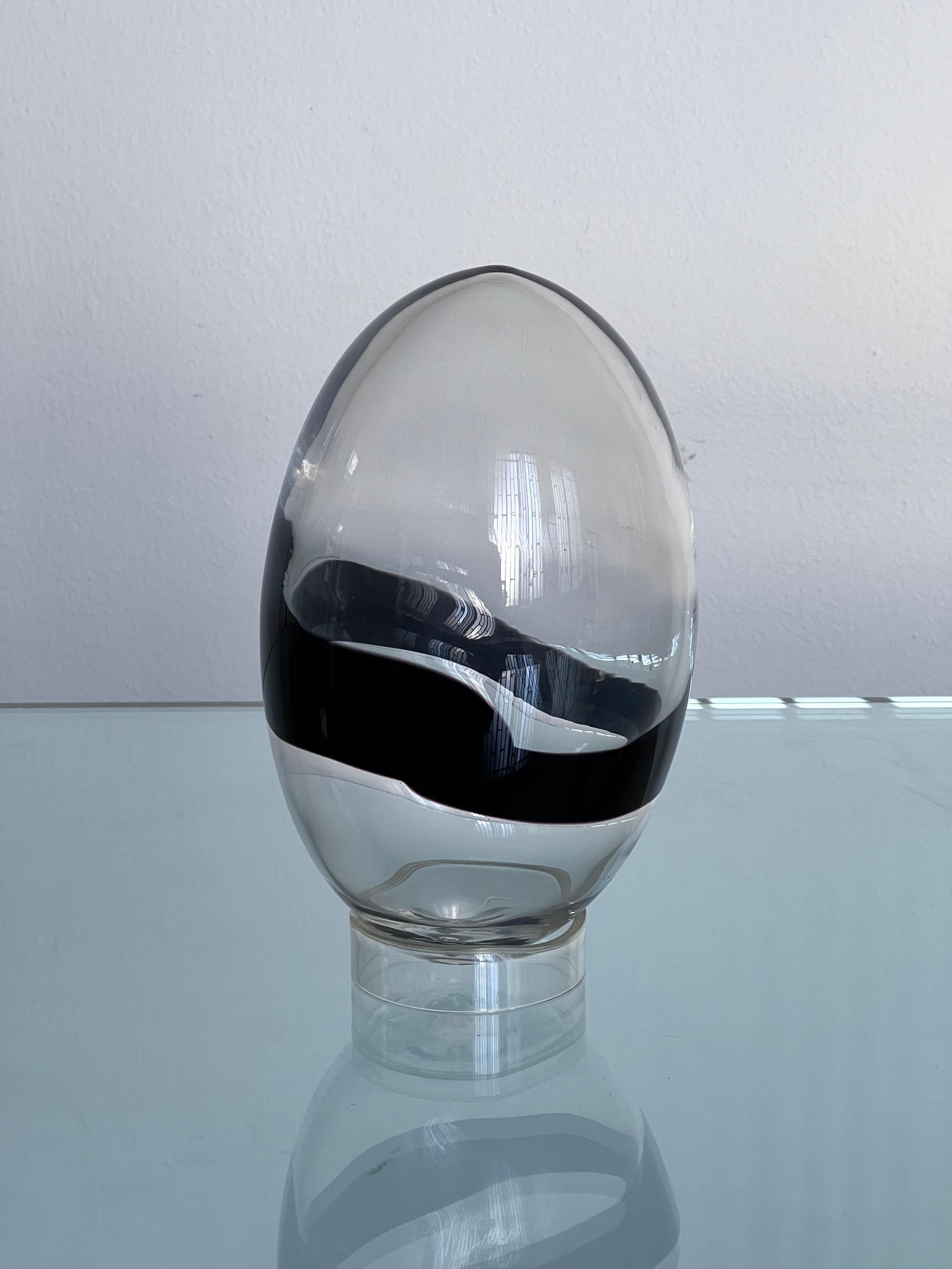 Space Age Venini by Pierre Cardin, big Murano Glass Sculpture, Egg Shaped, Italian 1960s For Sale