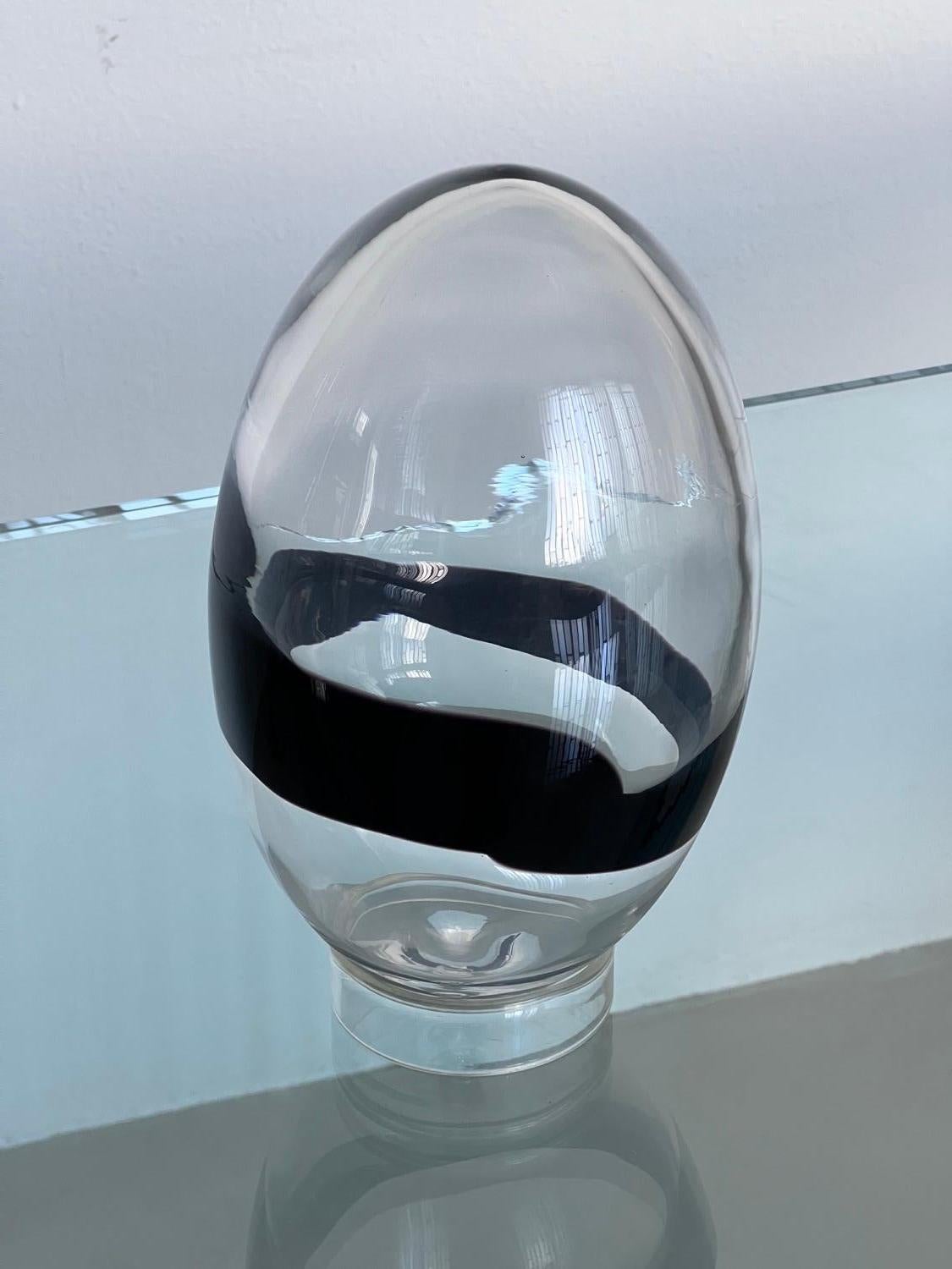Venini by Pierre Cardin, big Murano Glass Sculpture, Egg Sculpure, Italian 1960s For Sale 1