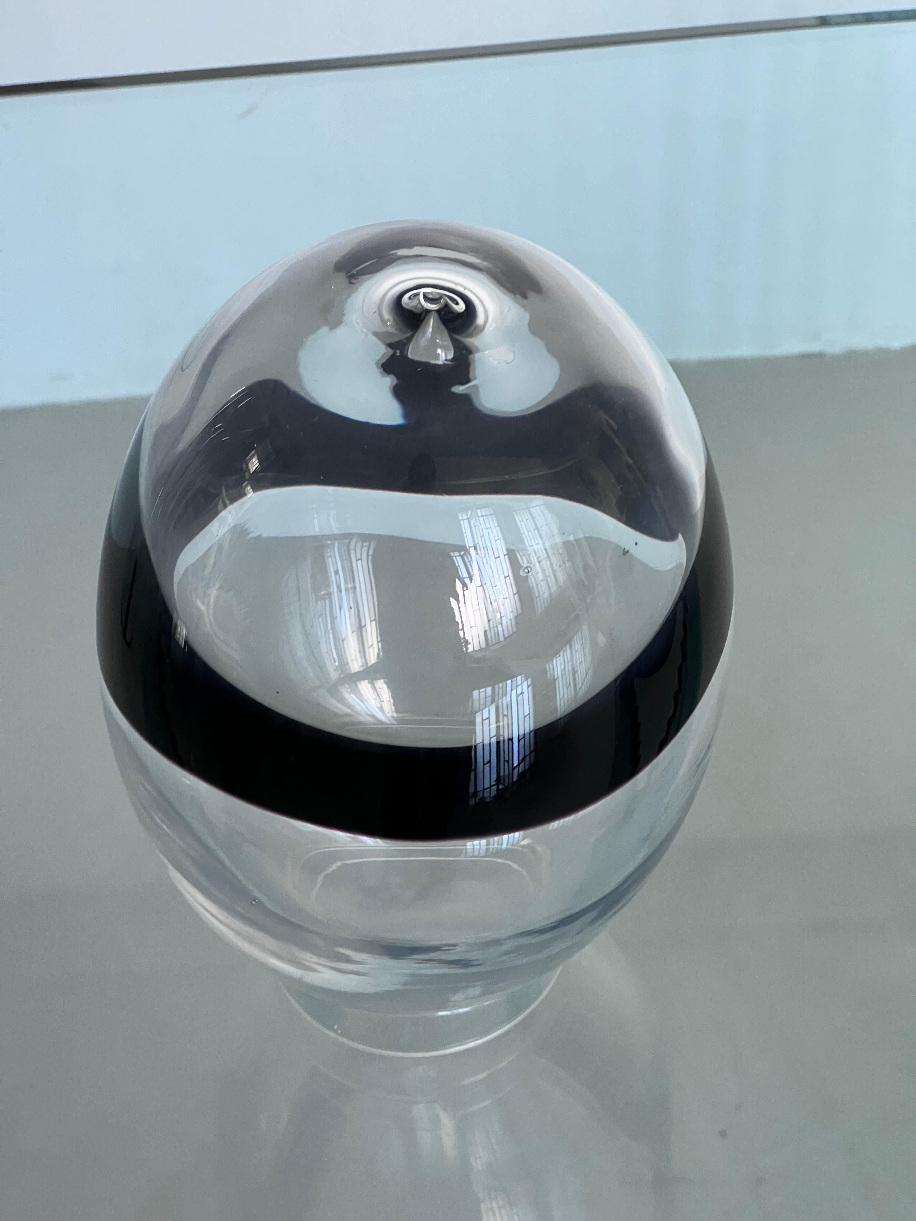 Mid-20th Century Venini by Pierre Cardin, big Murano Glass Sculpture, Egg Shaped, Italian 1960s For Sale