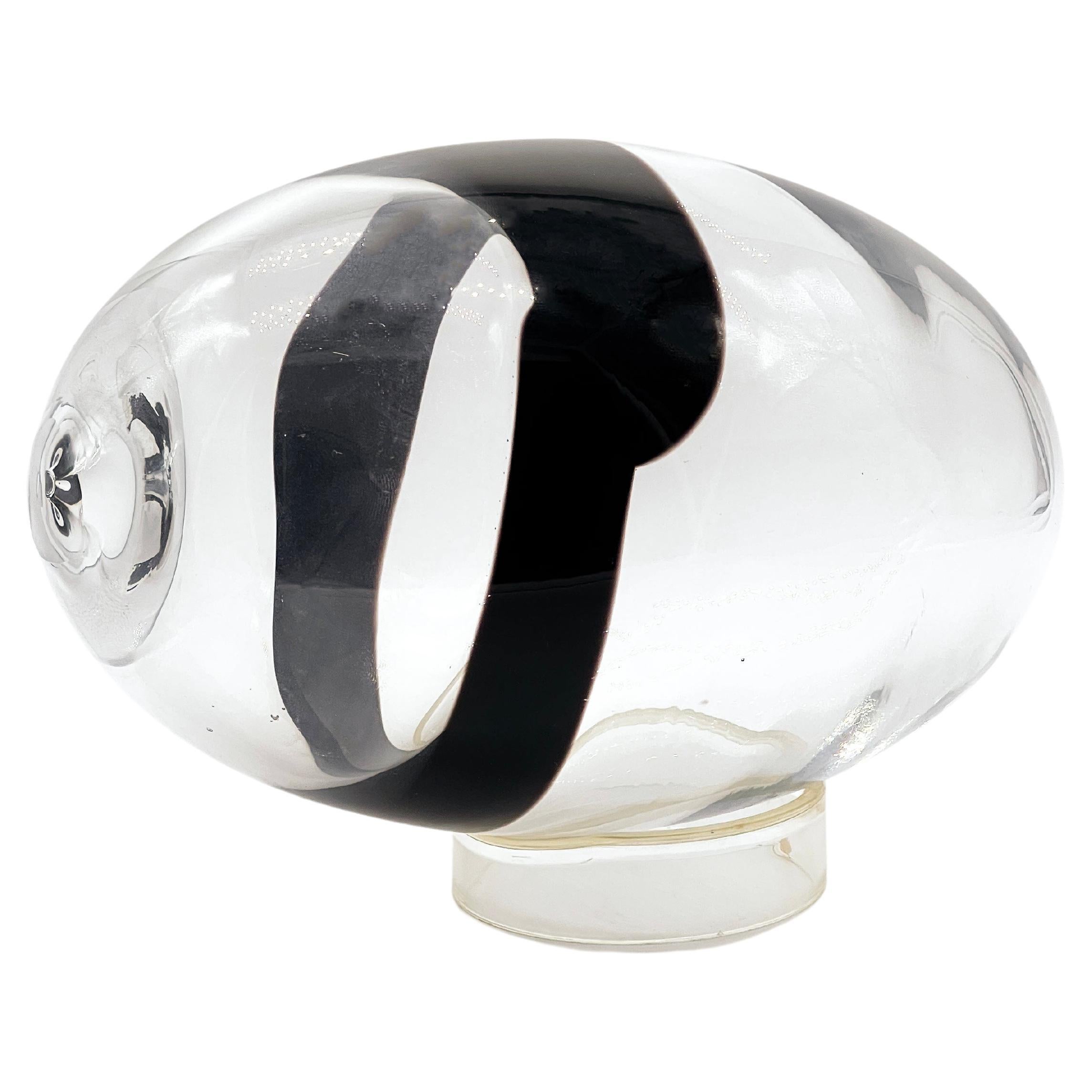 Venini by Pierre Cardin, big Murano Glass Sculpture, Egg Shaped, Italian 1960s For Sale