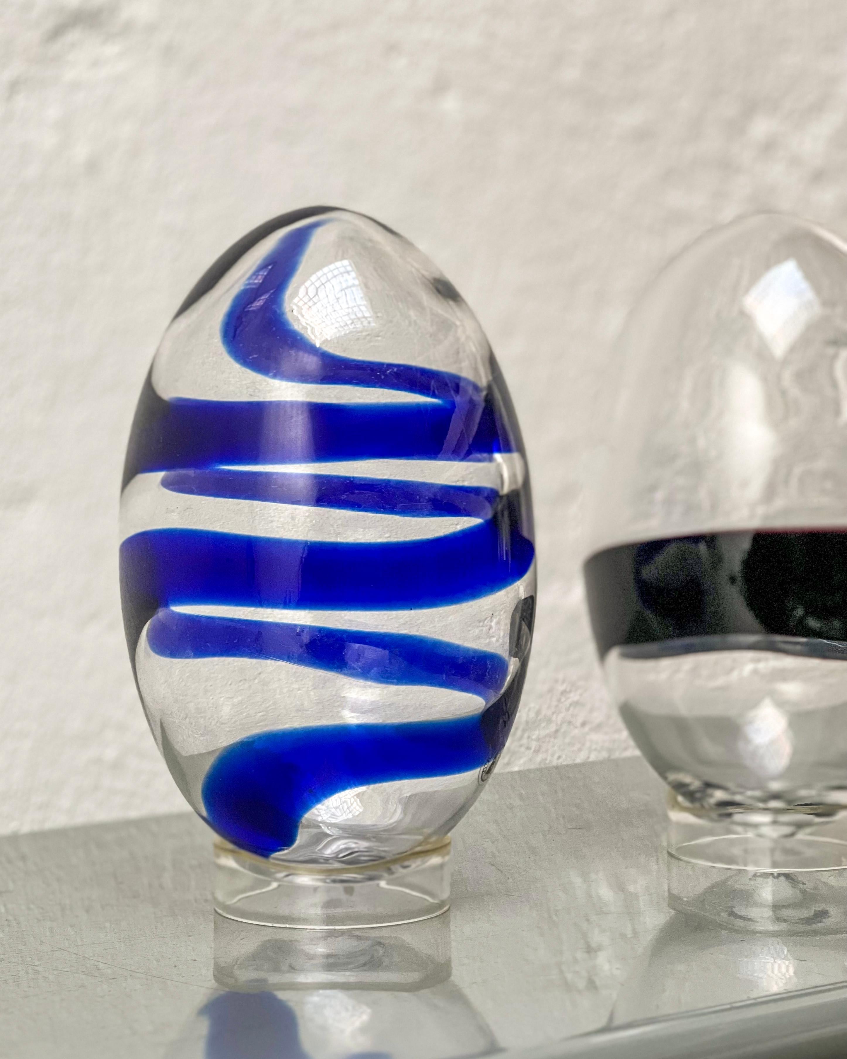 Venini by Pierre Cardin, set of two big Murano Glass Sculptures, Italian, 1960s In Good Condition For Sale In Milan, IT