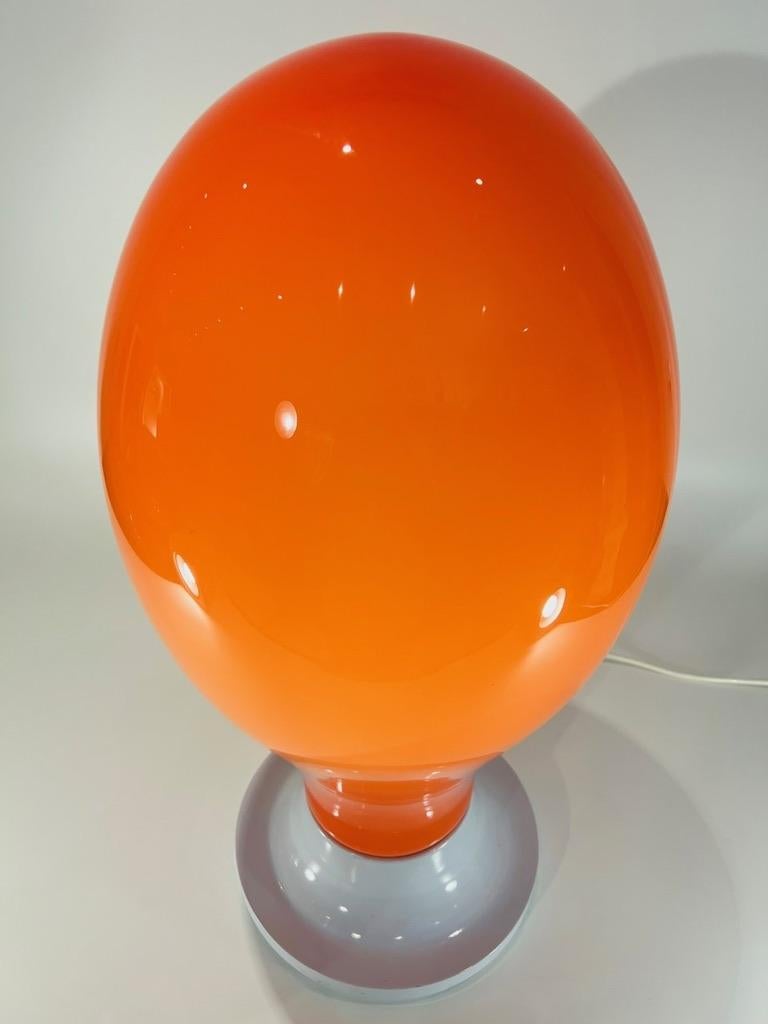 Other Venini table lamp in orange Murano glass circa 1950 For Sale