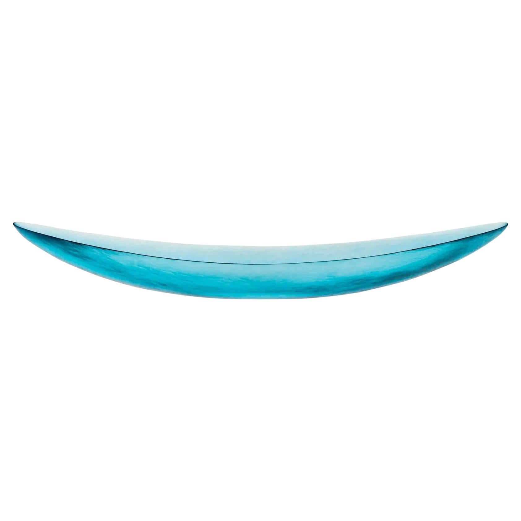 Venini Canoe Acquamare Murano Glass Sculpture Tobia Scarpa - Damiani